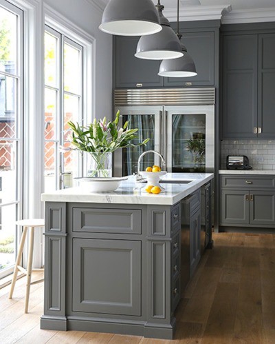beautiful modern grey kitchen