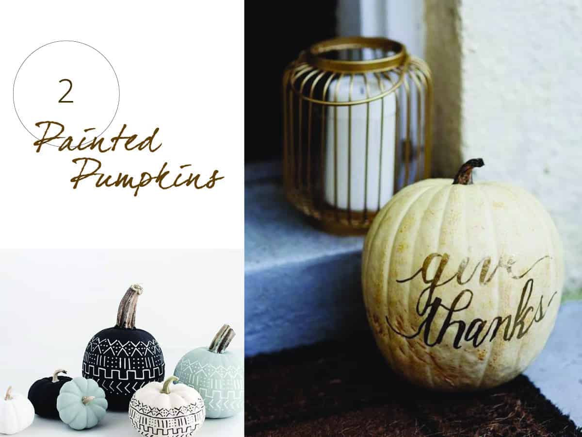 Painted Pumpkins For fall decorating