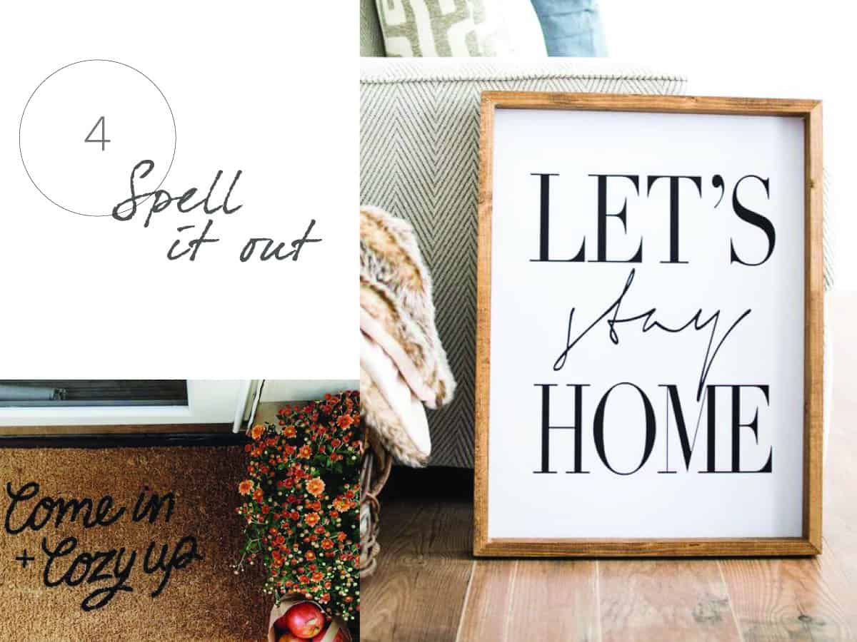 Use quotes when decorating for fall