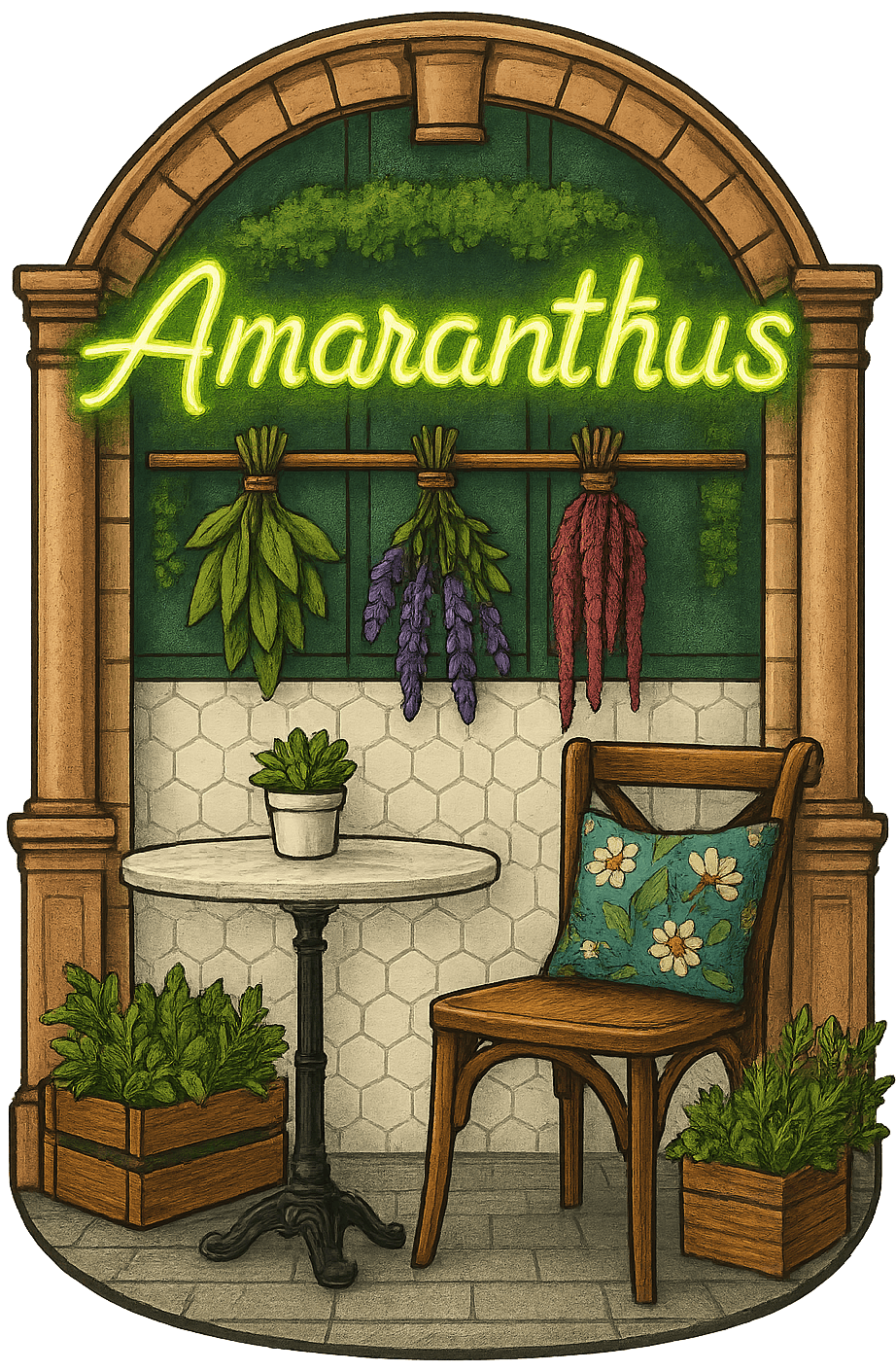 Amaranthus Eatery Design logo Amaranthus Eatery Design logo