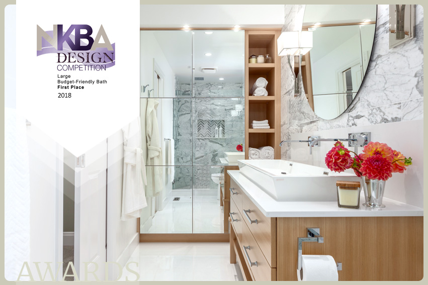 Winner of First Place for Large budget Friendly Bathroom Design by National Kitchen & Batrh Design Competition in North America 2018